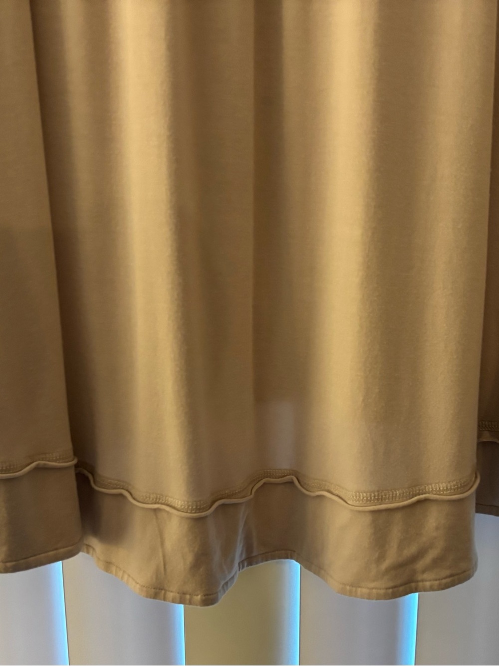 Belle Kim Gravel Long-Sleeve Scoop Neck Women’s Top Tan Size L - Picture 6 of 9